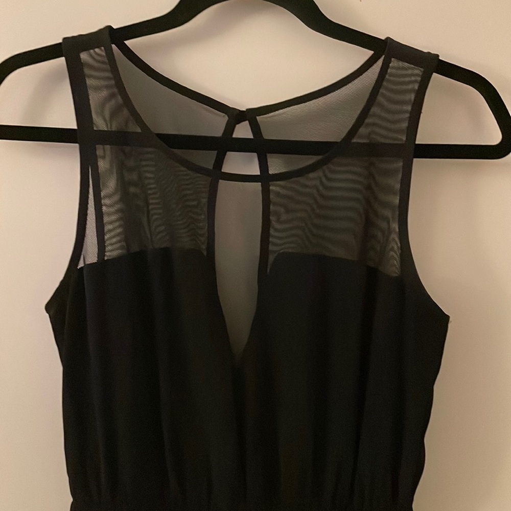 Black mesh top dress